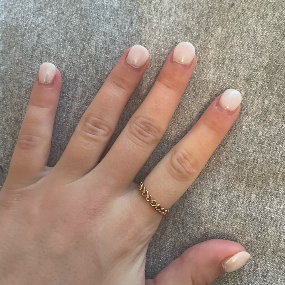 Pandora Band of Hearts Ring Rose Gold Size 6